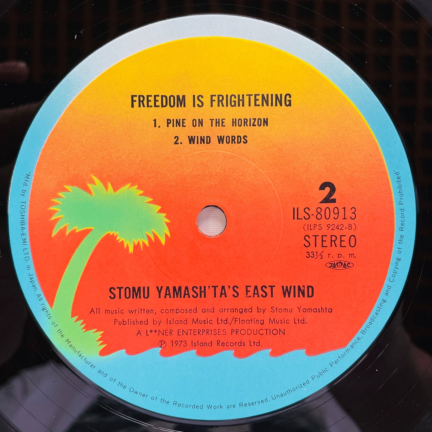 Stomu Yamash'ta's East Wind – Freedom Is Frightening (Japanese Pressing)