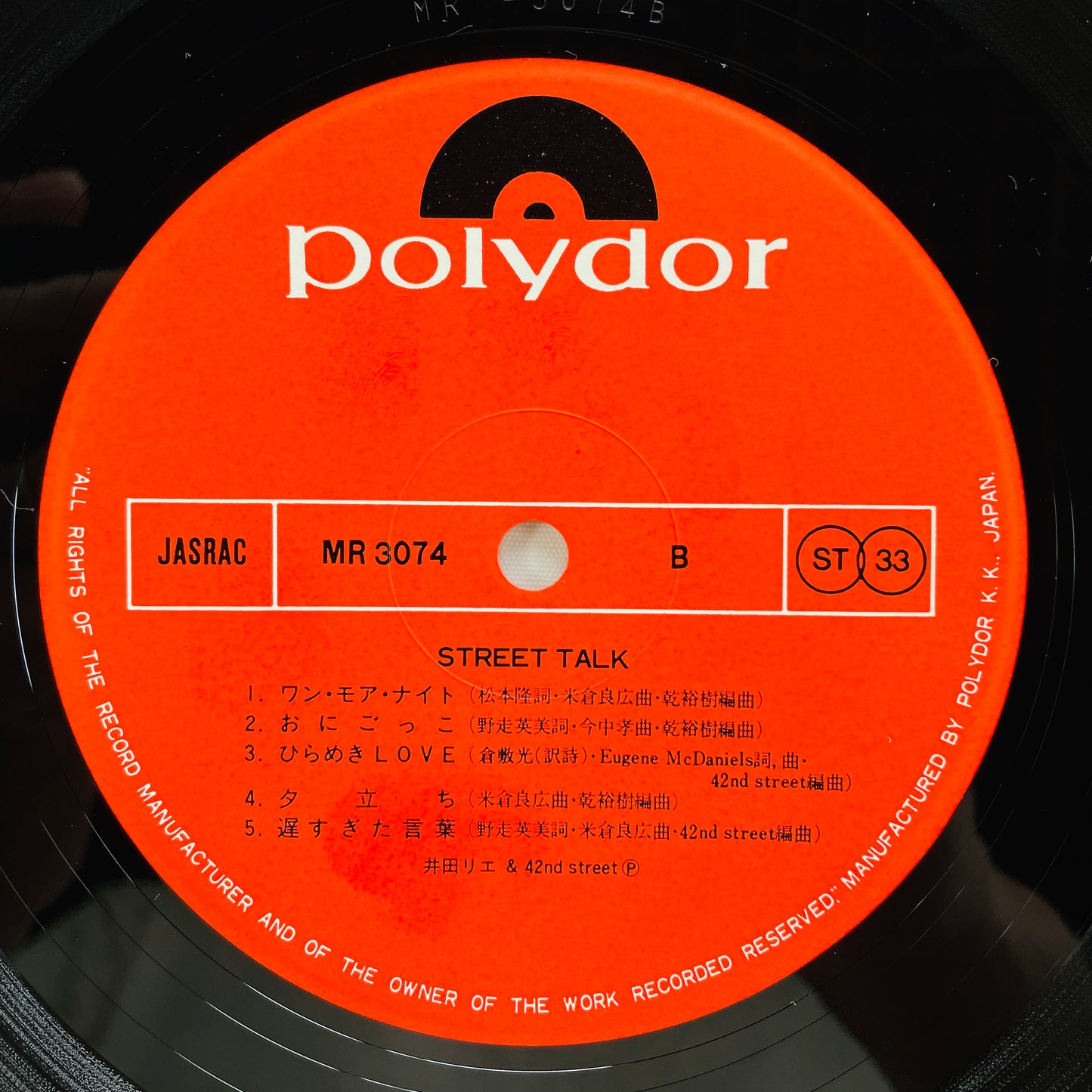 Rie Ida & 42nd Street – Street Talk (Original)