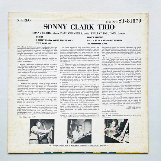 Sonny Clark – Trio (Japanese Pressing, Stereo, Promo)