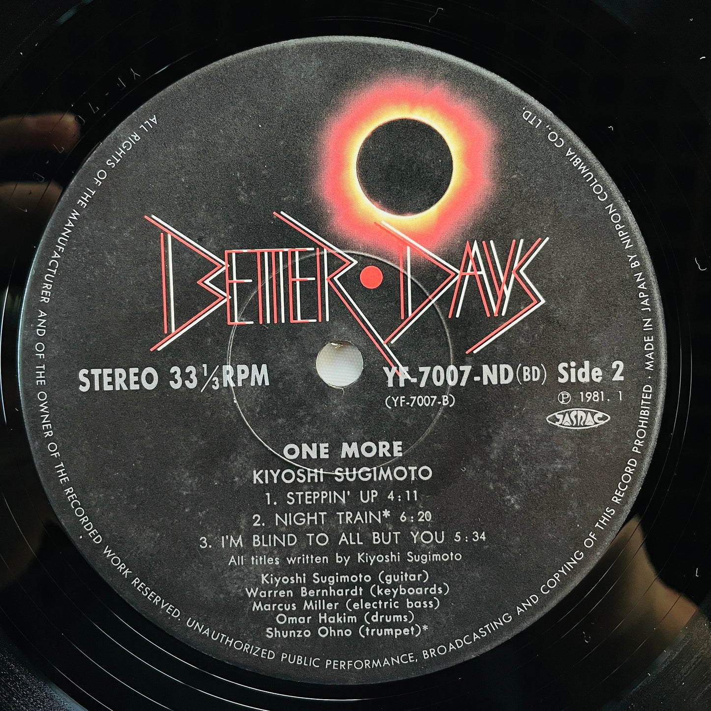 Kiyoshi Sugimoto – One More (Original) - Portal Records
