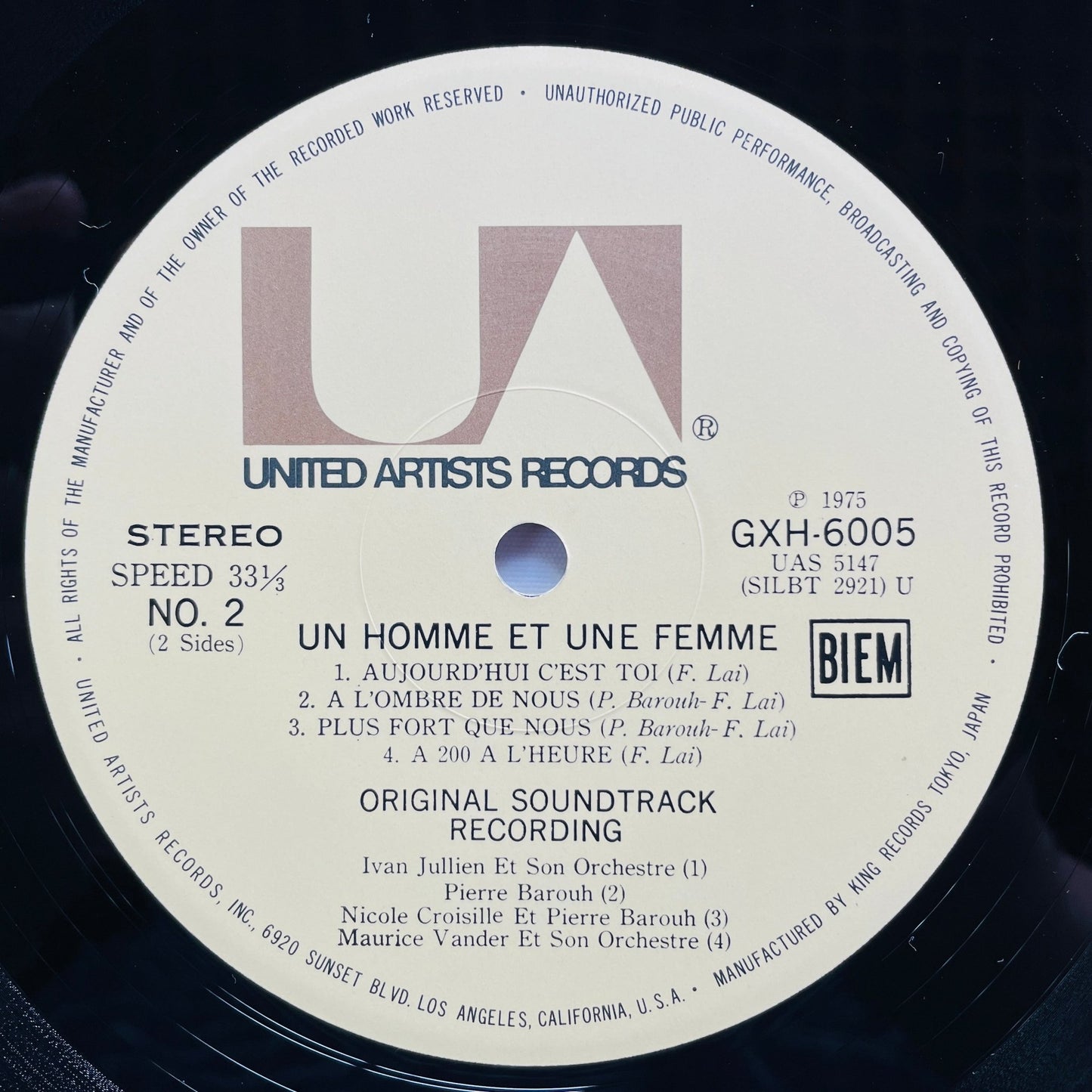 Francis Lai – A Man And A Woman Soundtrack (Japanese Pressing) - Portal Records