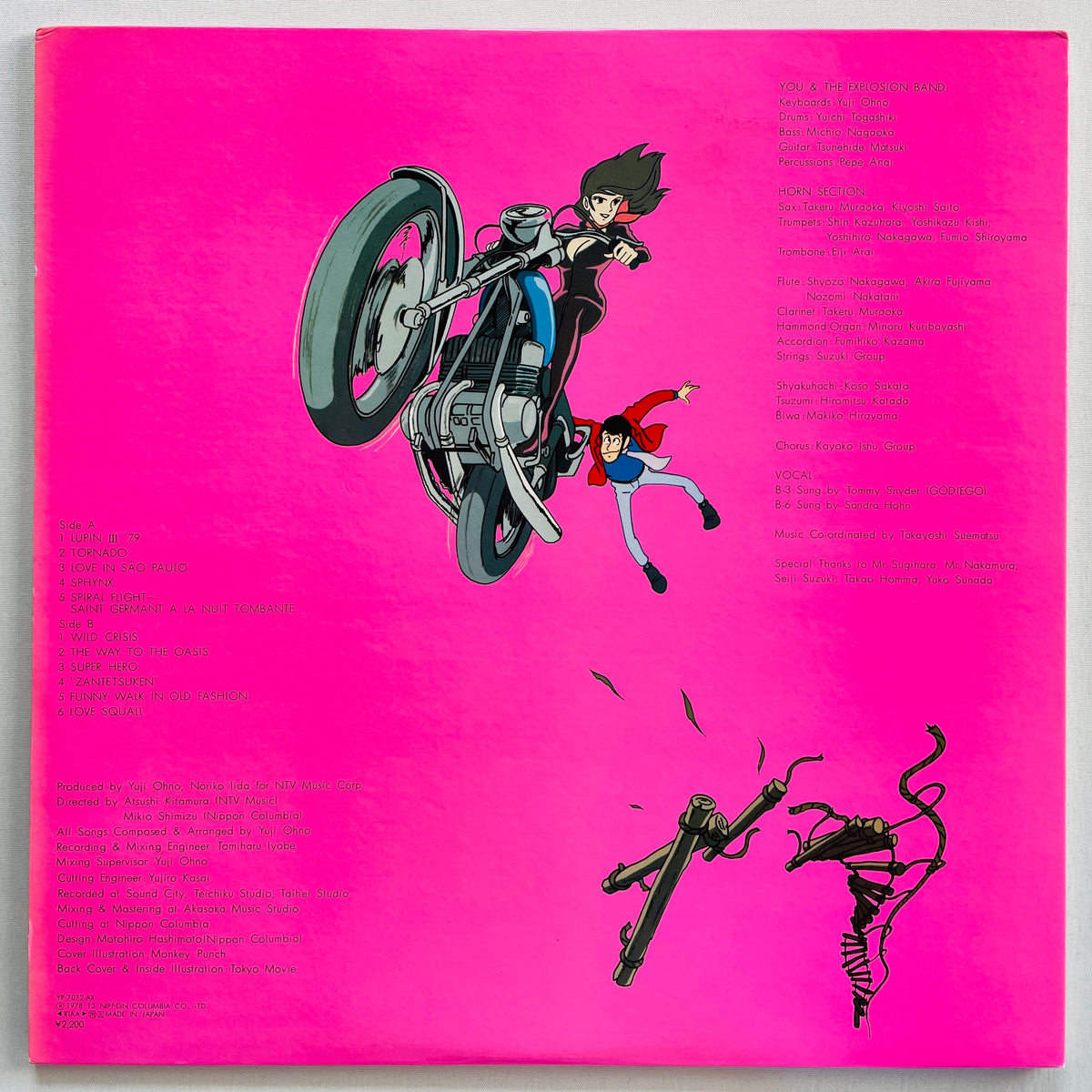 Yuji Ohno - Lupin The 3rd Original Soundtrack 2 (Original, Satril Pressing, w/Movie program)