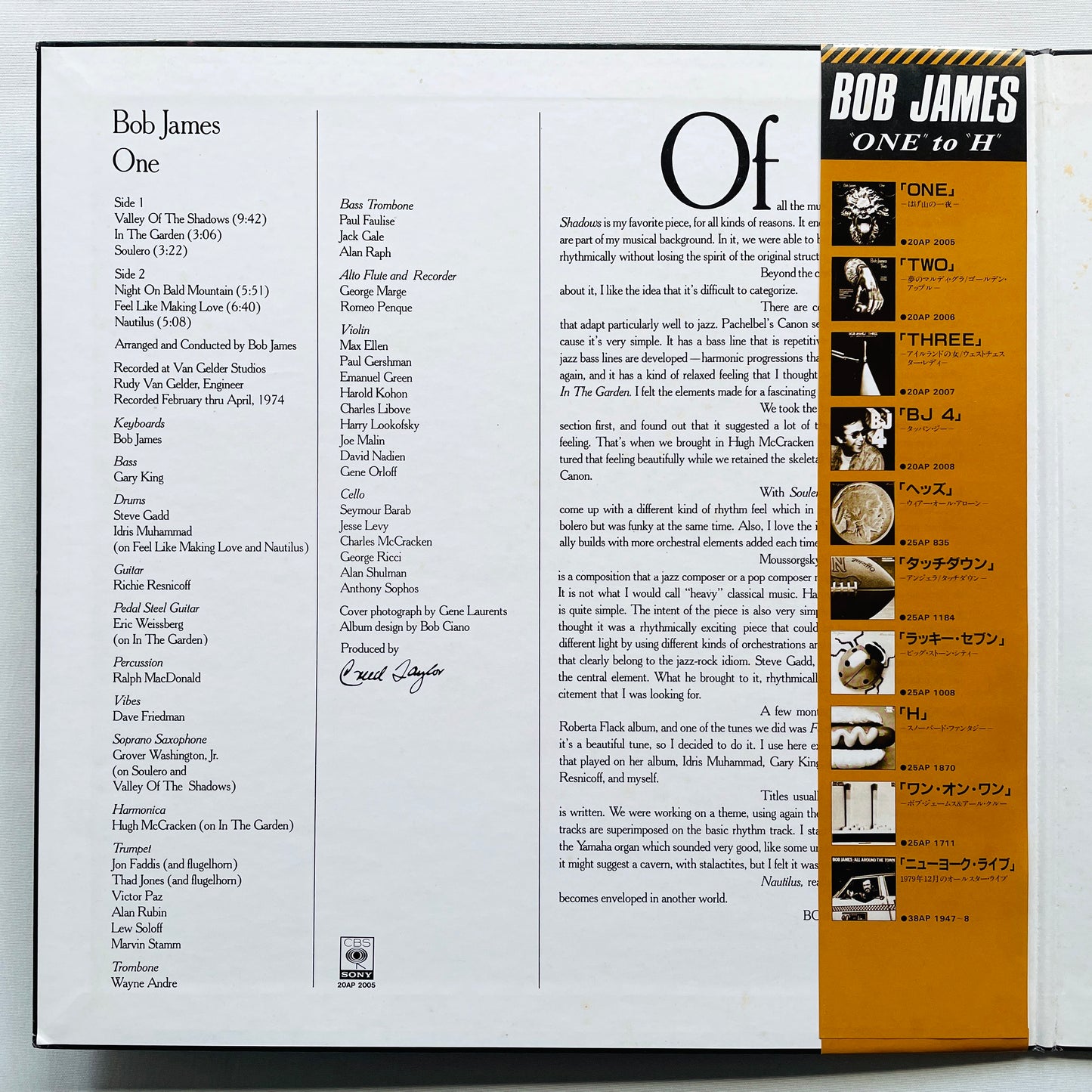 Bob James - One (Japanese Pressing)