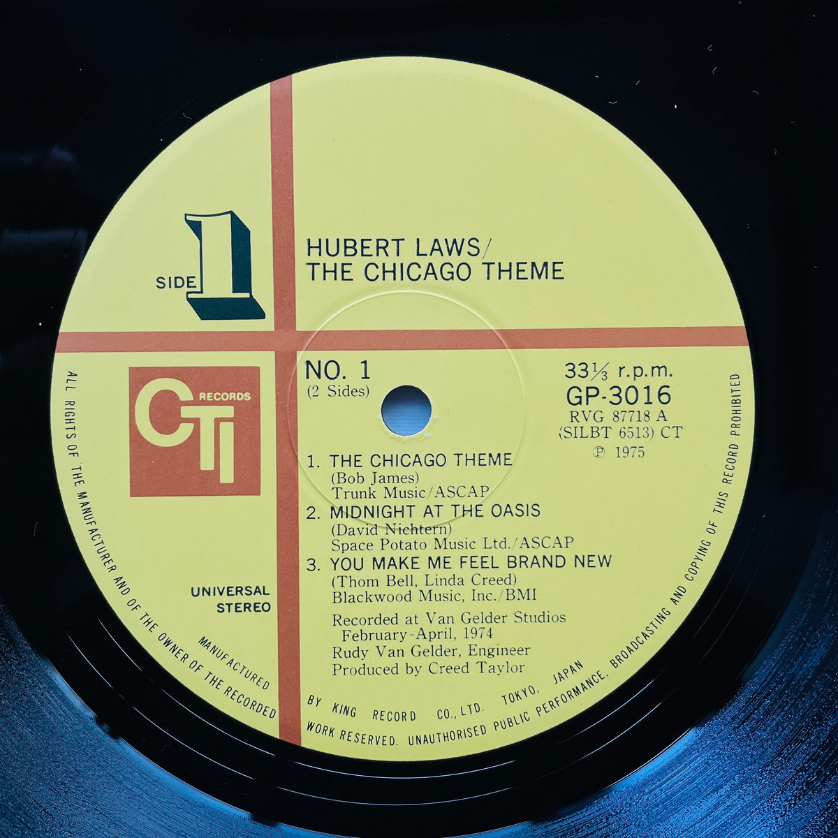 Hubert Laws – The Chicago Theme (Japanese Pressing)
