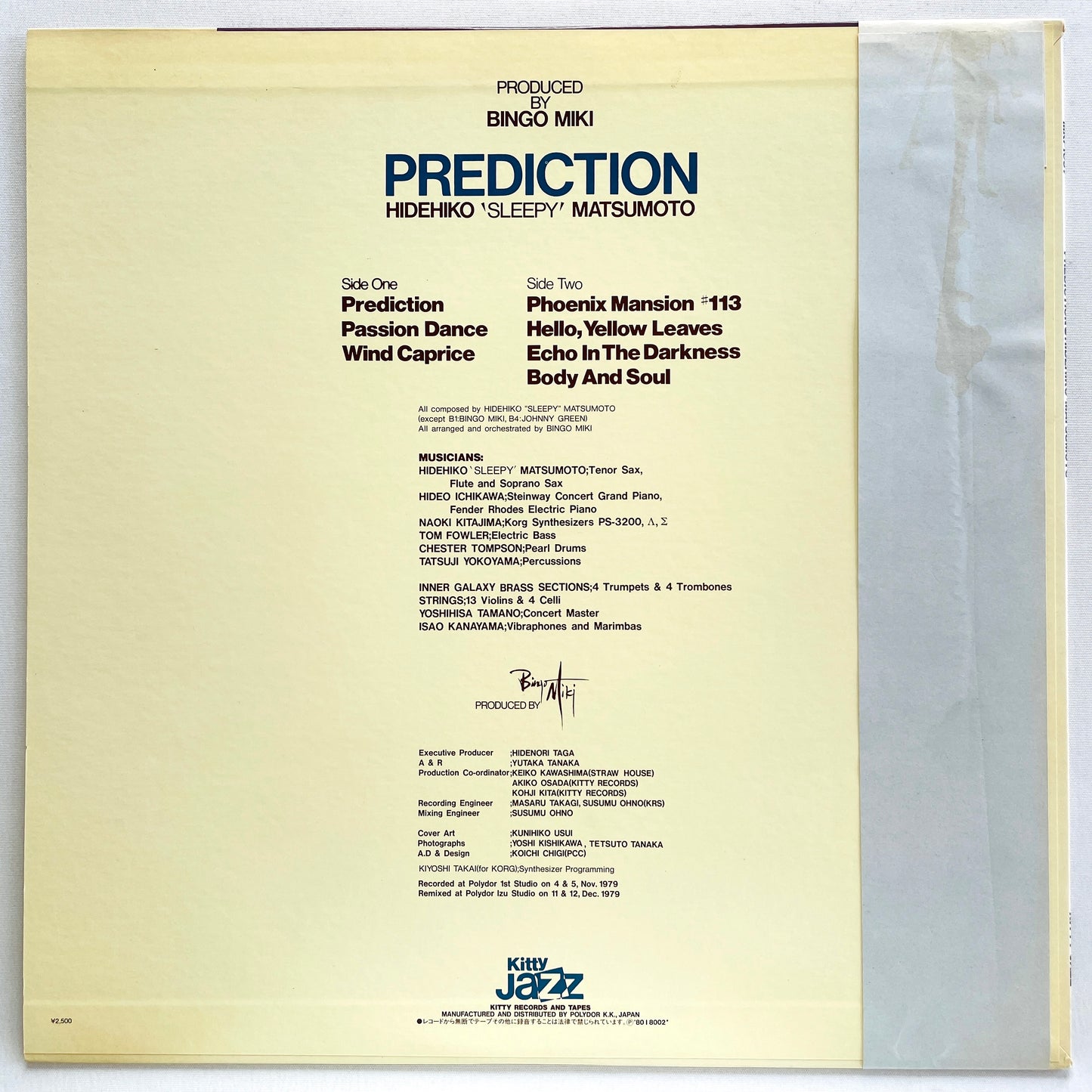 Hidehiko Matsumoto, Bingo Miki - Prediction (Original) - Portal Records