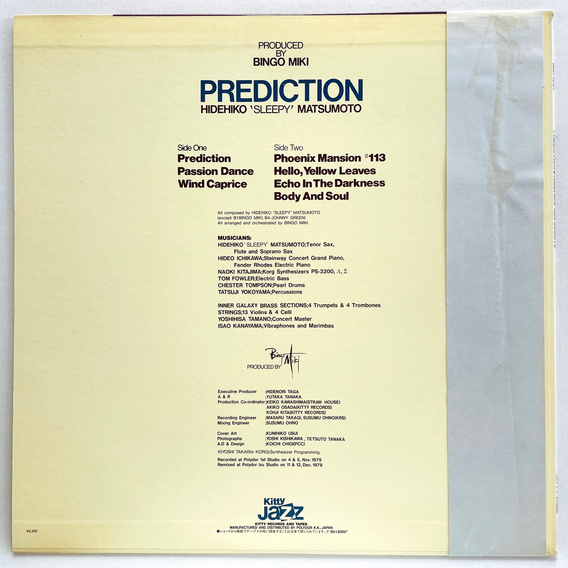 Hidehiko Matsumoto, Bingo Miki - Prediction (Original) - Portal Records