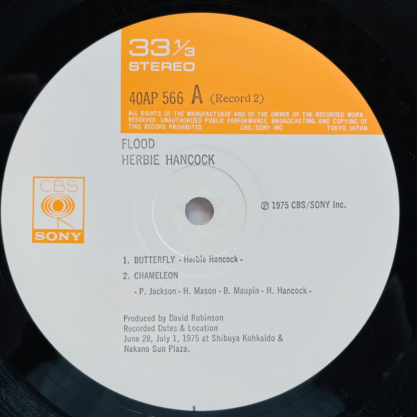 Herbie Hancock – Flood (2nd Pressing) - Portal Records