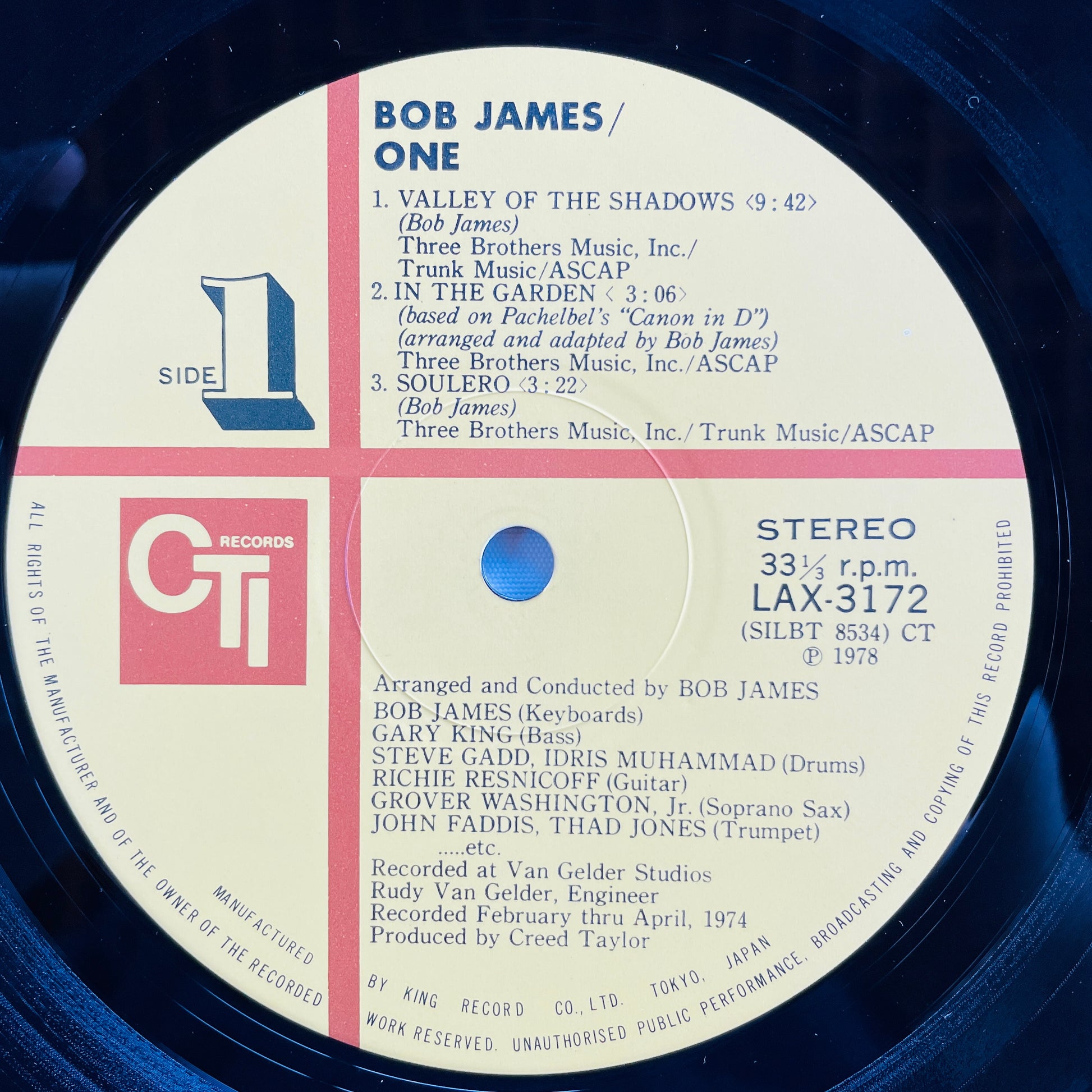 Bob James - One (Japanese Pressing) - Portal Records
