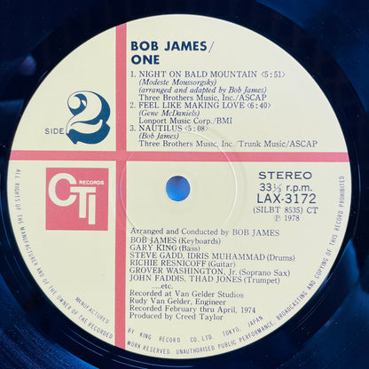 Bob James - One (Japanese Pressing) - Portal Records