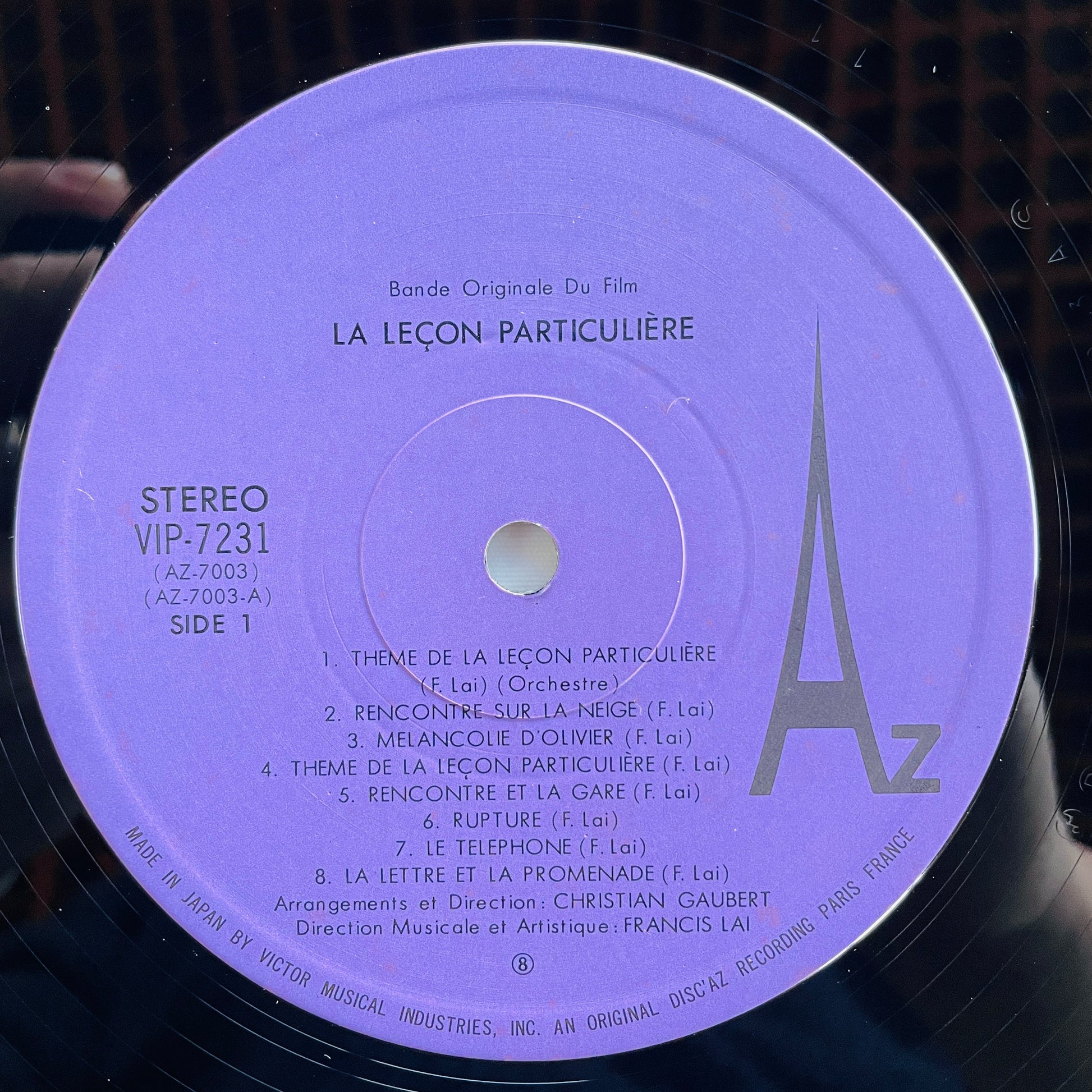 Francis Lai - La Leçon Particulière (Japanese Pressing) - Portal Records