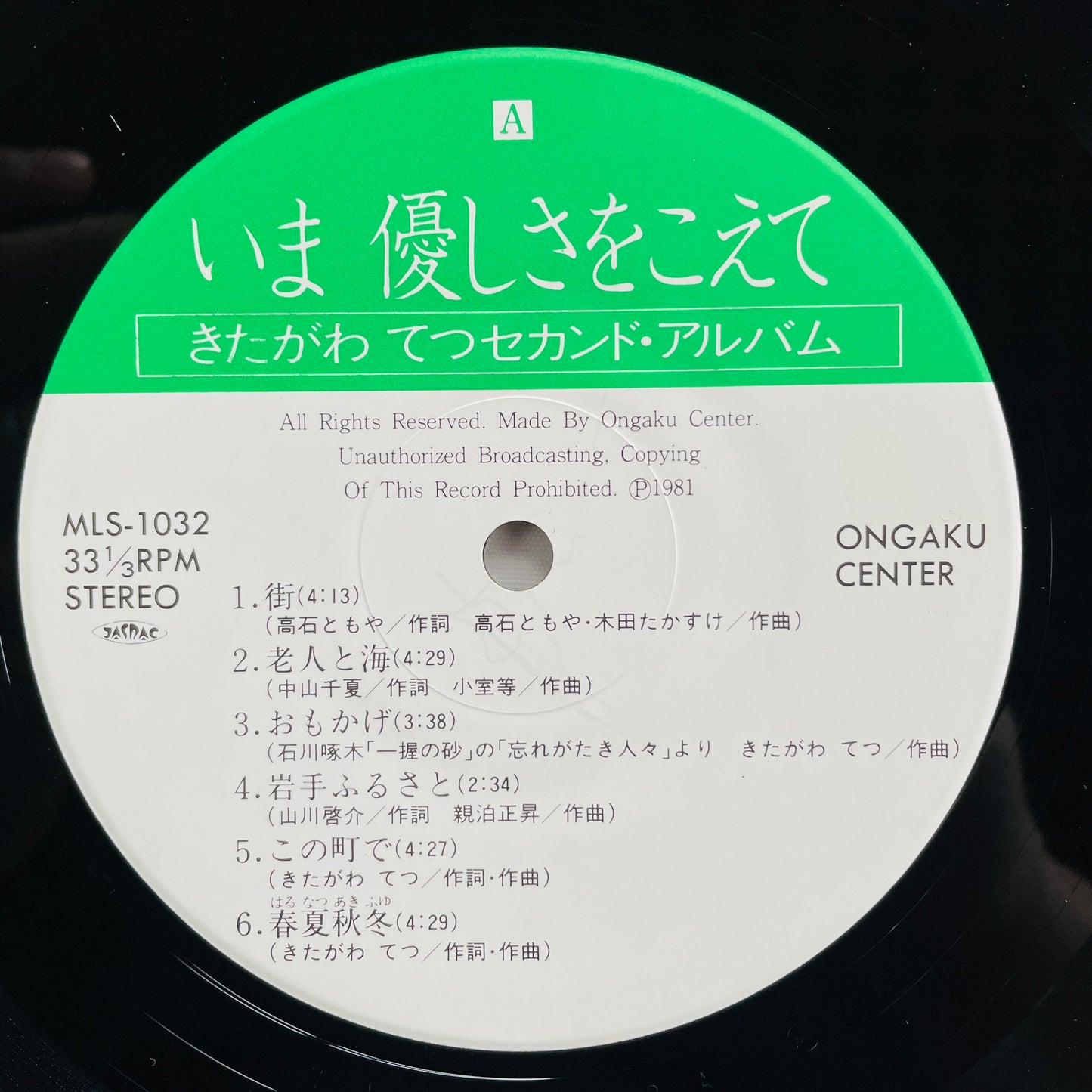 Tetsu Kitagawa - Ima Yasashisa wo Koete (Original) - Portal Records