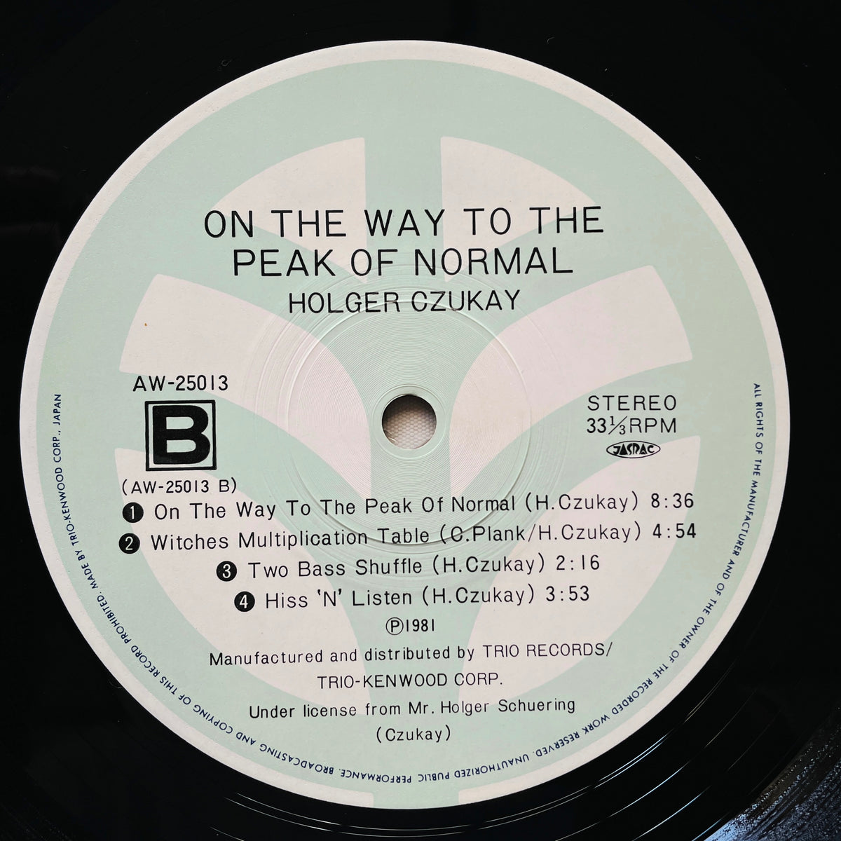 Holger Czukay – On The Way To The Peak Of Normal (Japanese Press) - Portal Records