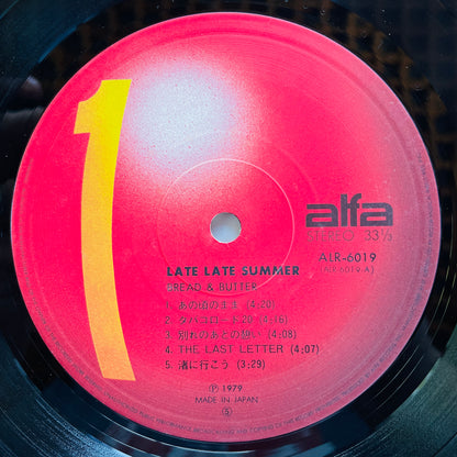 Bread & Butter – Late Late Summer (Original, Red Labels) - Portal Records