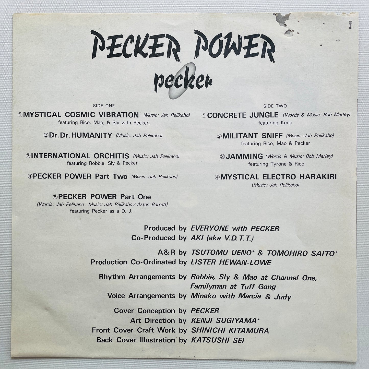 Pecker – Pecker Power (Original, Promo) - Portal Records