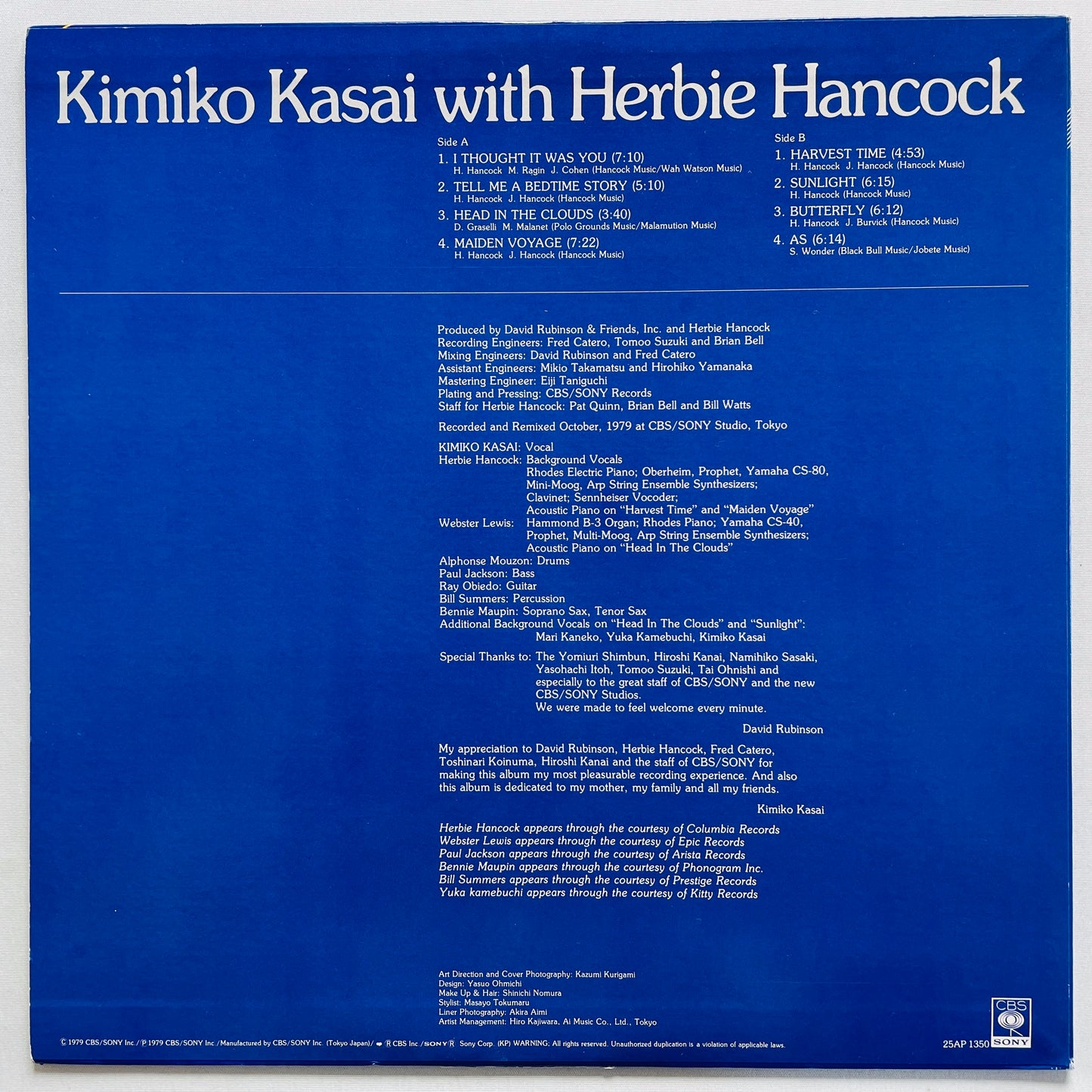 Kimiko Kasai With Herbie Hancock - Butterfly (Original) - Portal Records