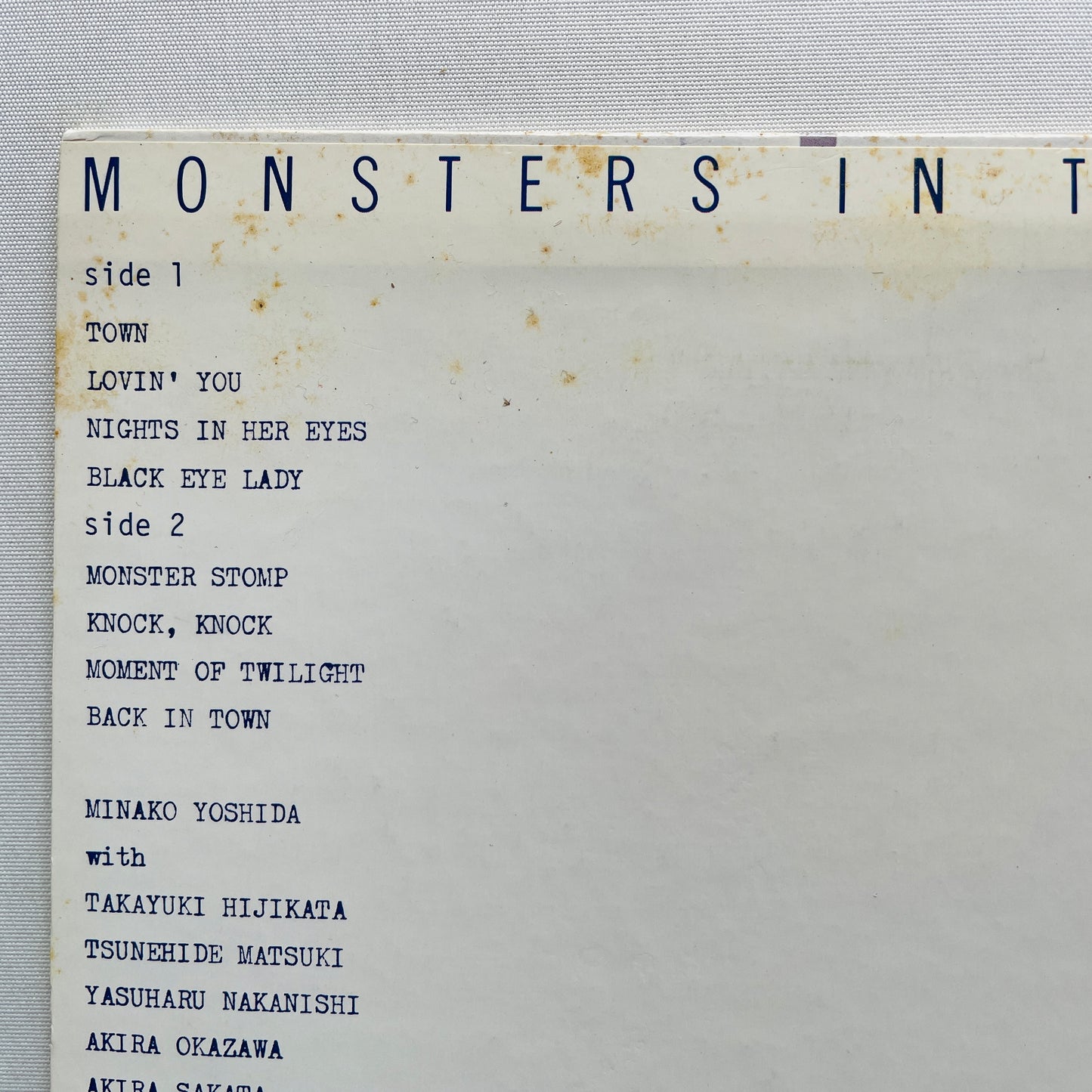 Minako Yoshida - Monsters In Town (Original) - Portal Records