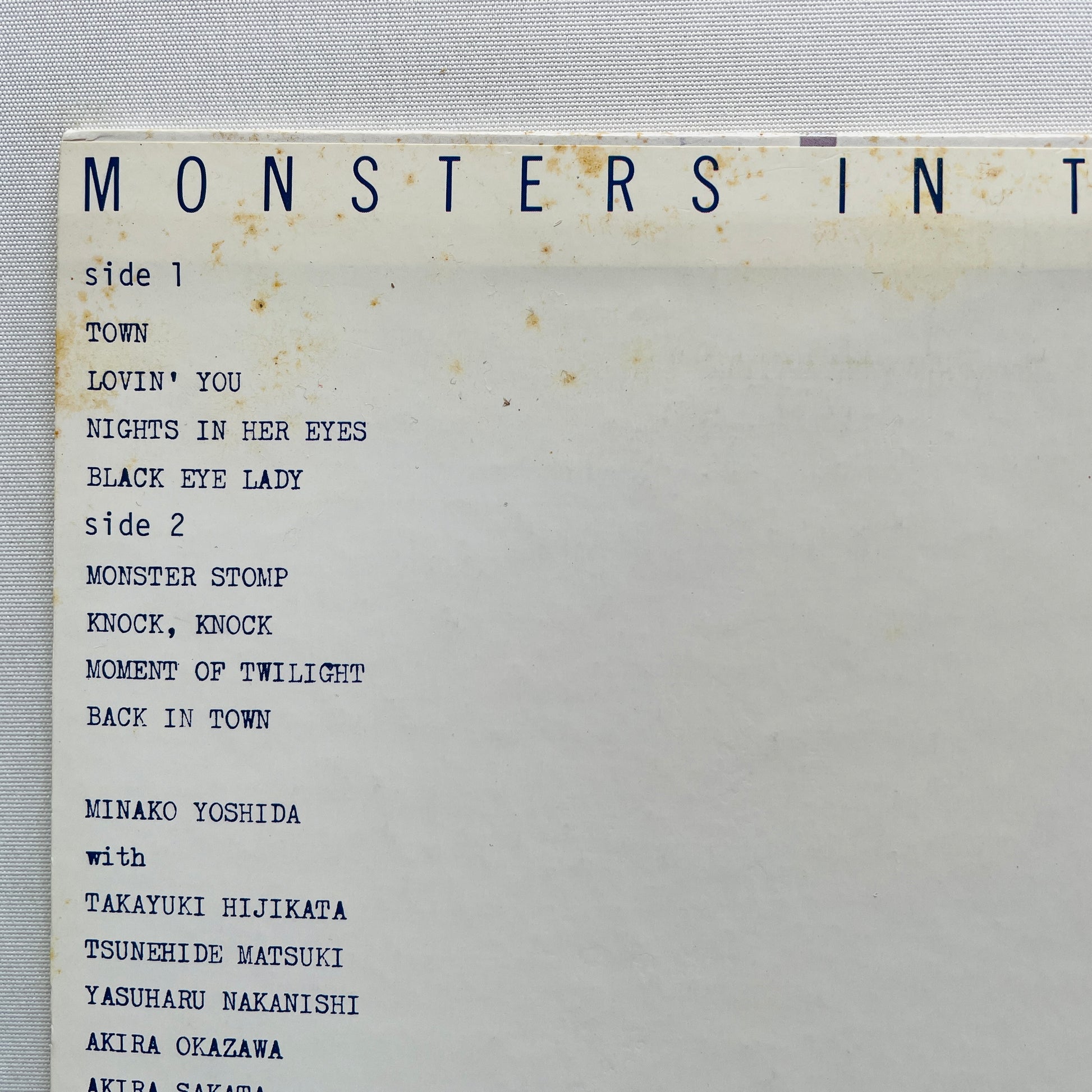 Minako Yoshida - Monsters In Town (Original) - Portal Records