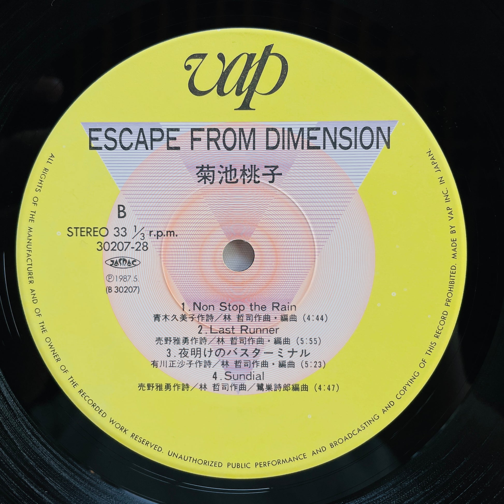 Momoko Kikuchi ‎- Escape From Dimension (Original) - Portal Records