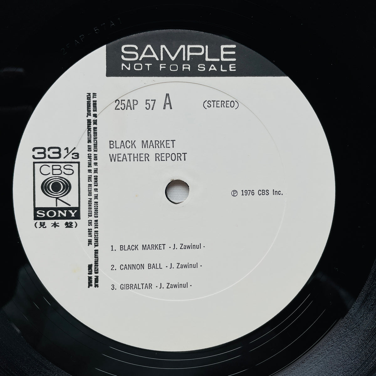 Weather Report – Black Market (Promo, Japanese Pressing)