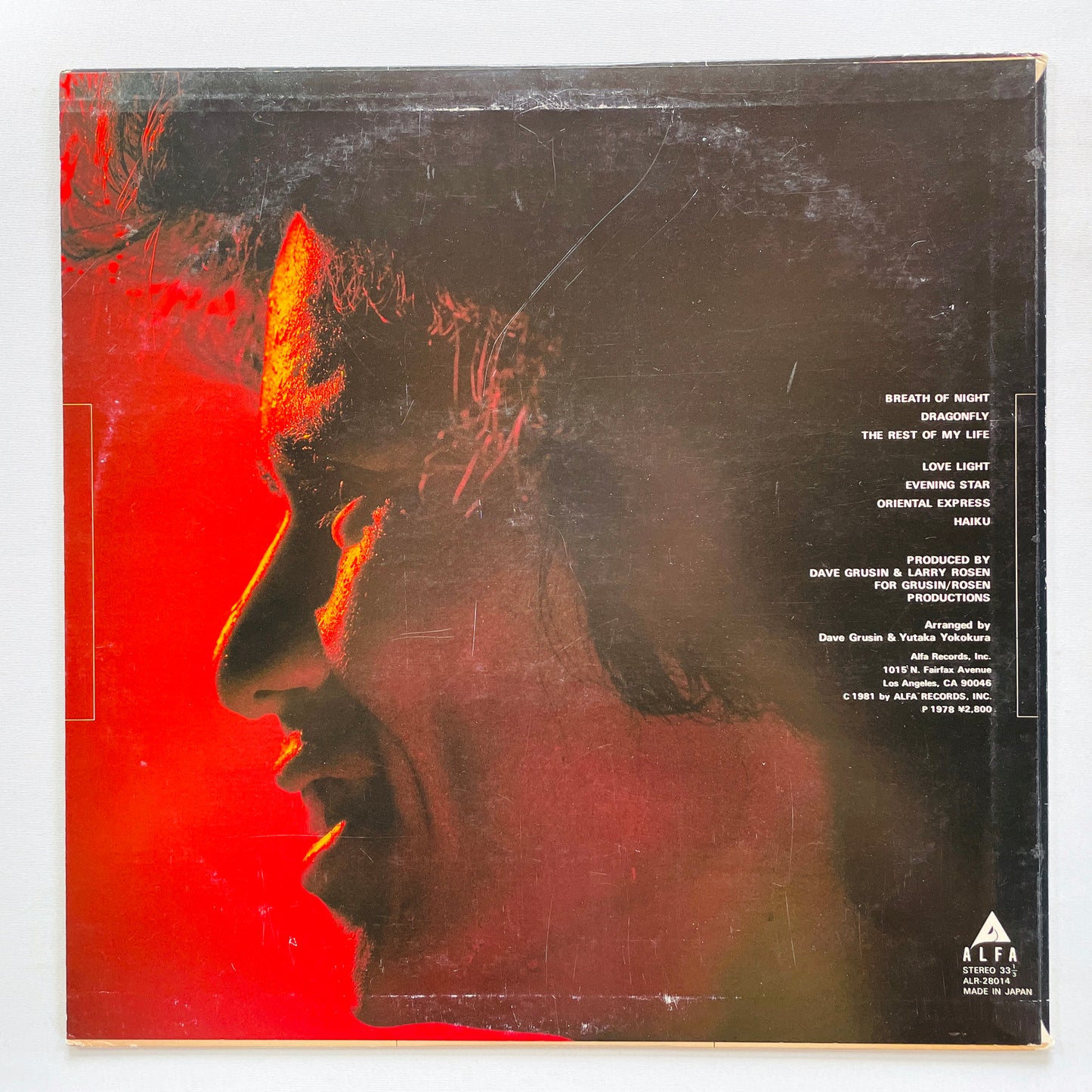 Yutaka Yokokura – Love Light (2nd Pressing, Promo)