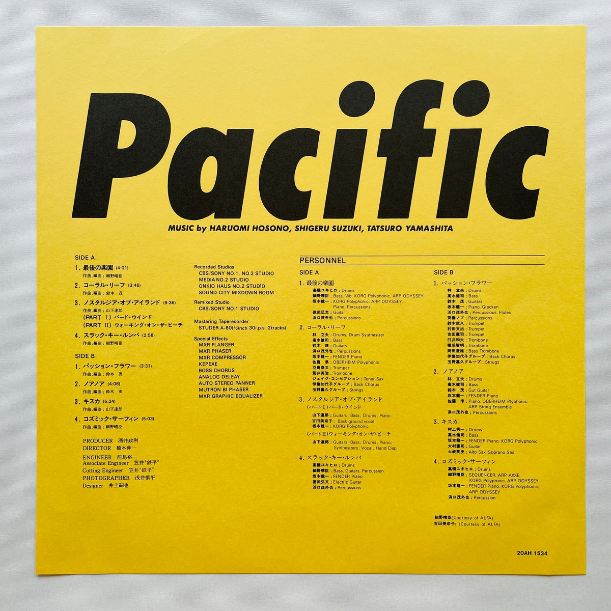 Haruomi Hosono, Shigeru Suzuki, Tatsuro Yamashita – Pacific (2nd Press)