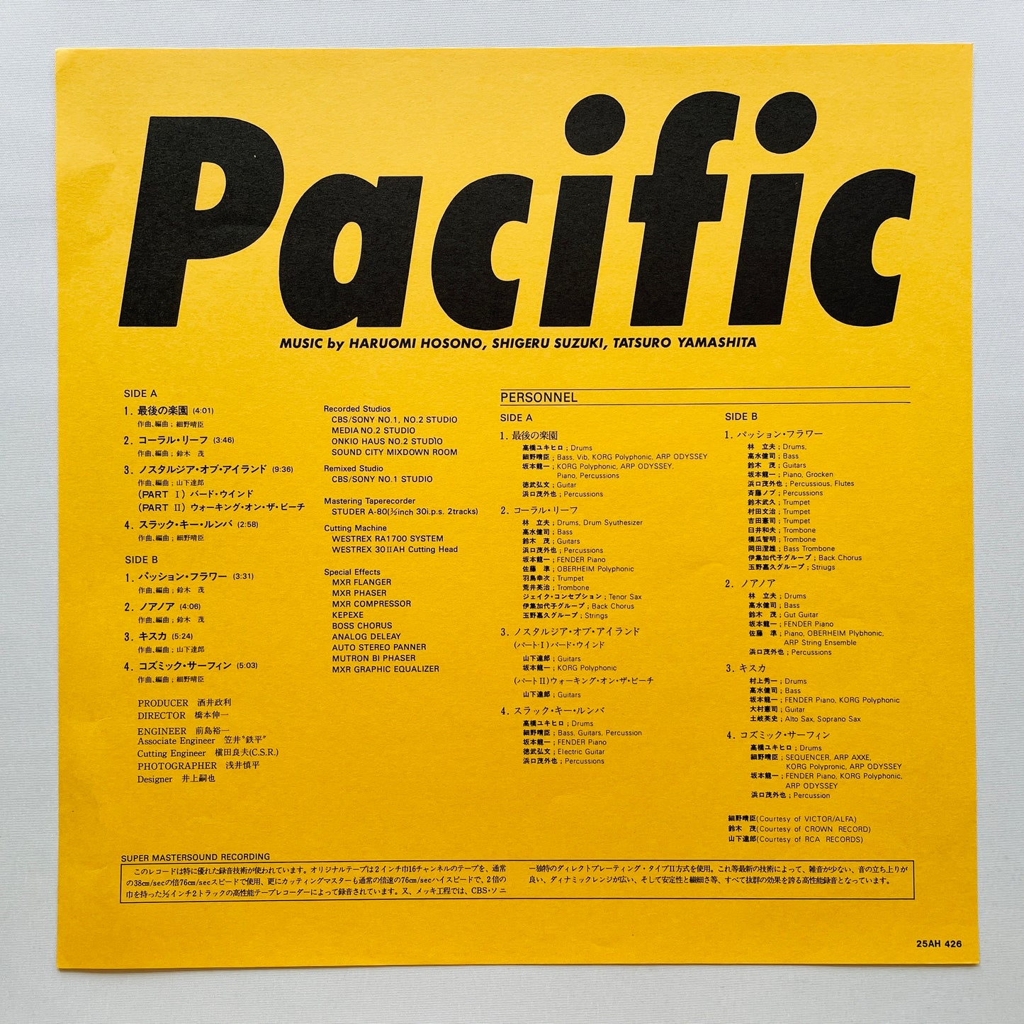 Haruomi Hosono, Shigeru Suzuki, Tatsuro Yamashita – Pacific (Original)