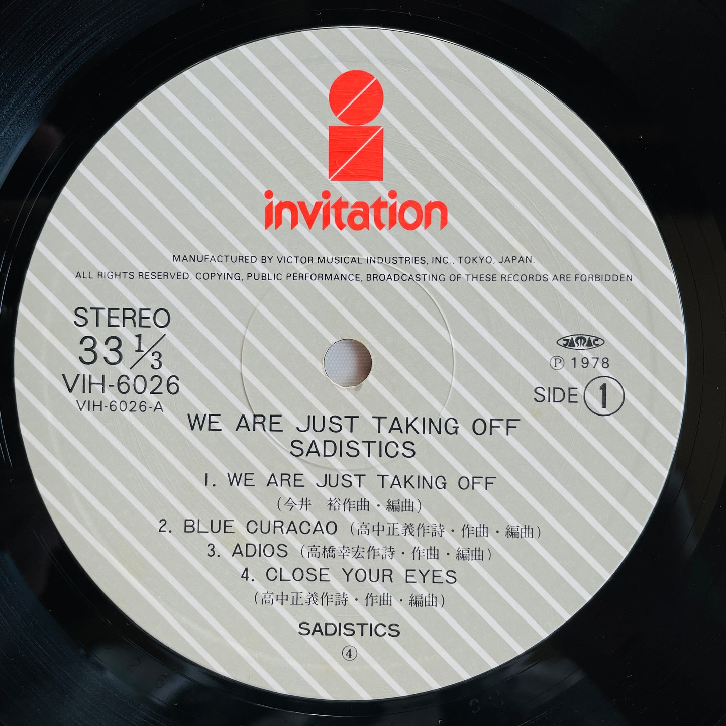 Sadistics – We Are Just Taking Off (Original)
