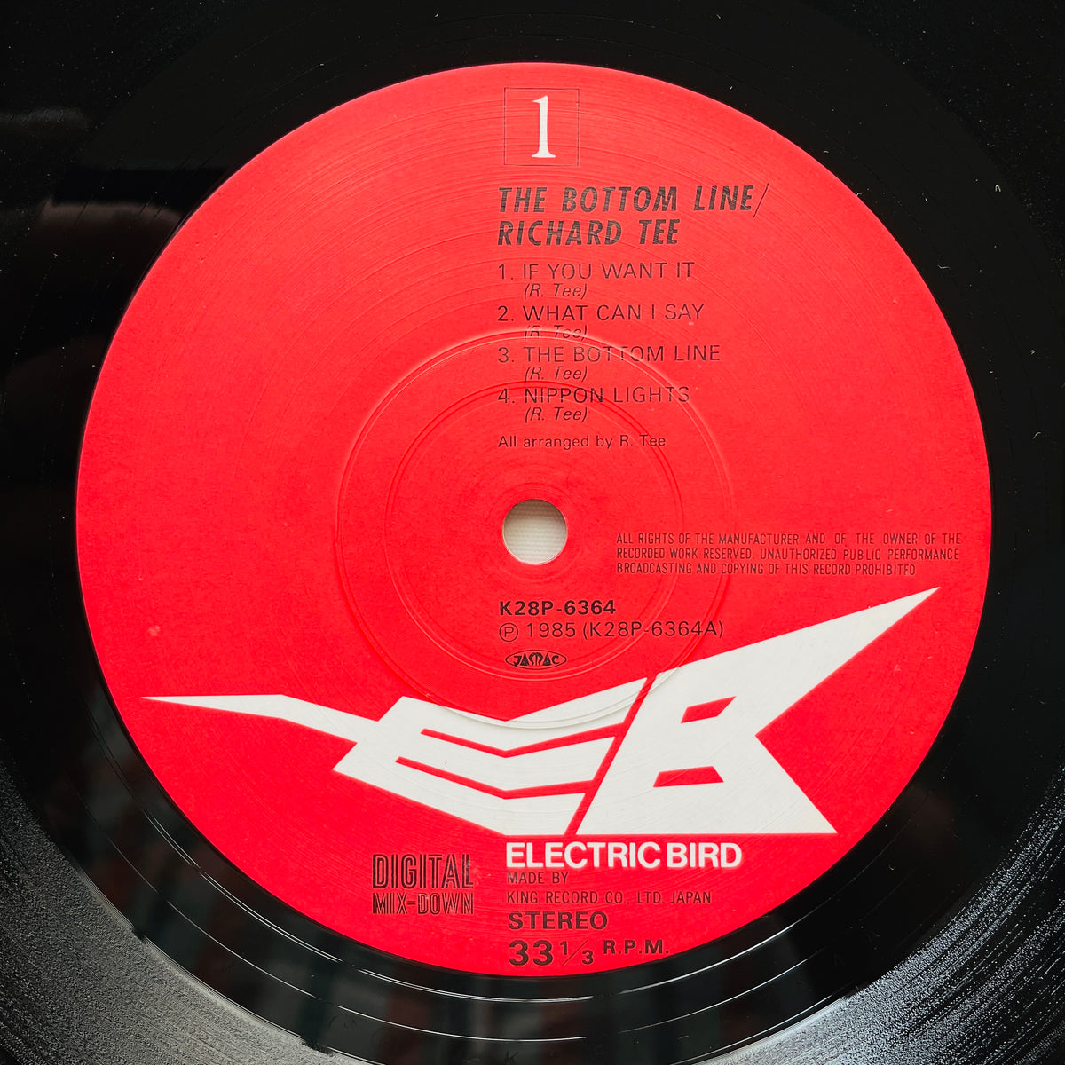 Richard Tee – The Bottom Line (Original) - Portal Records