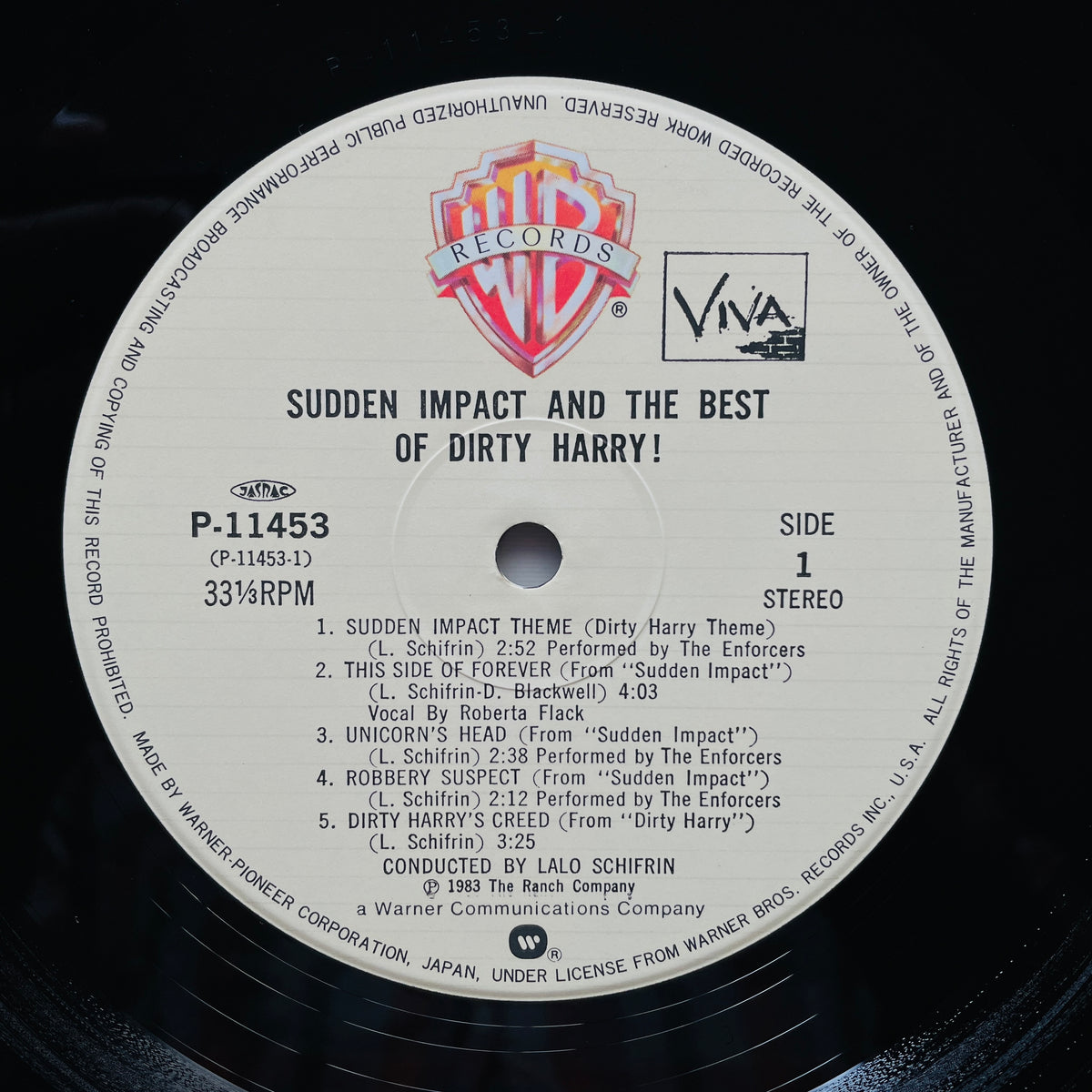 Lalo Schifrin / Jerry Fielding – Sudden Impact And The Best Of Dirty Harry (Japanese Pressing)