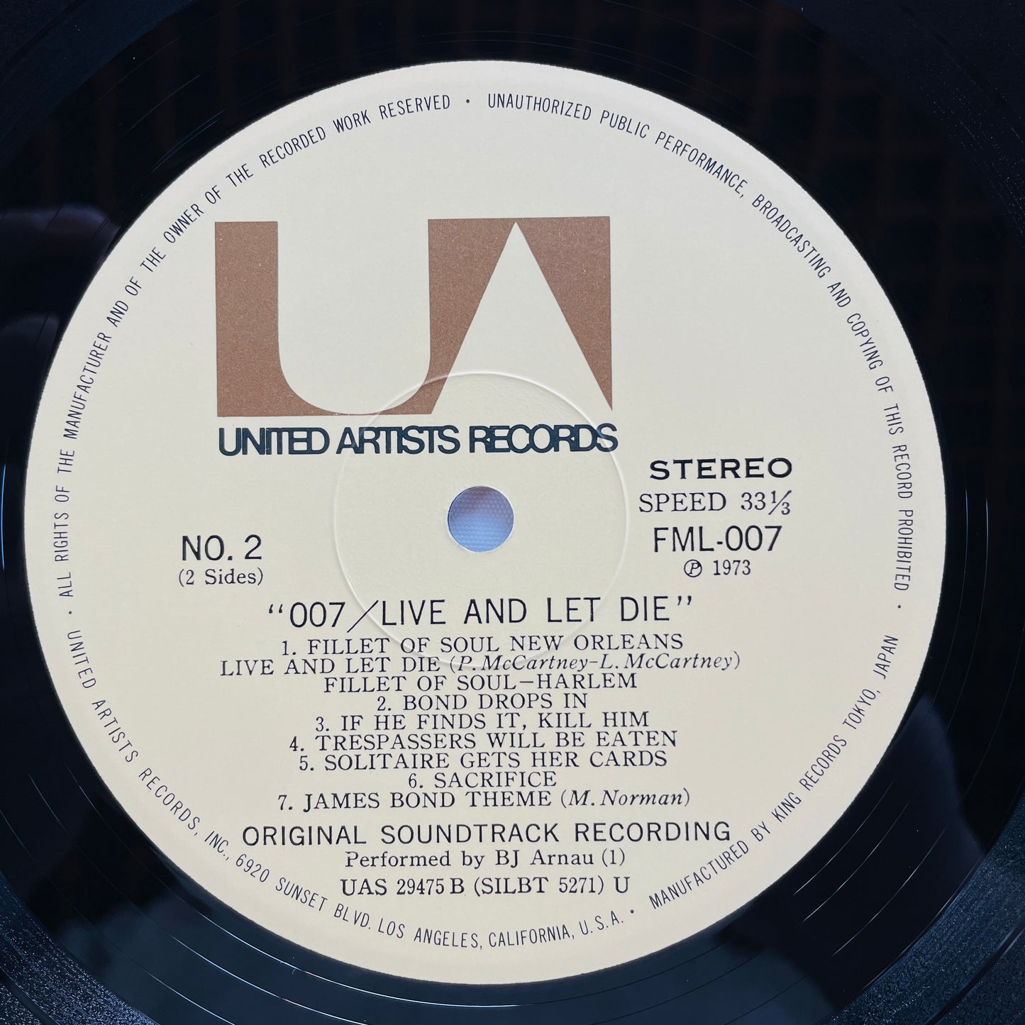 V.A. - 007 Live And Let Die (Japanese Pressing) - Portal Records