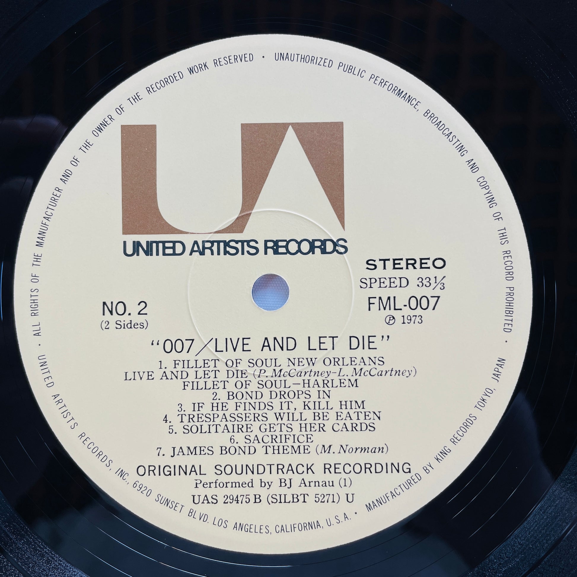V.A. - 007 Live And Let Die (Japanese Pressing) - Portal Records