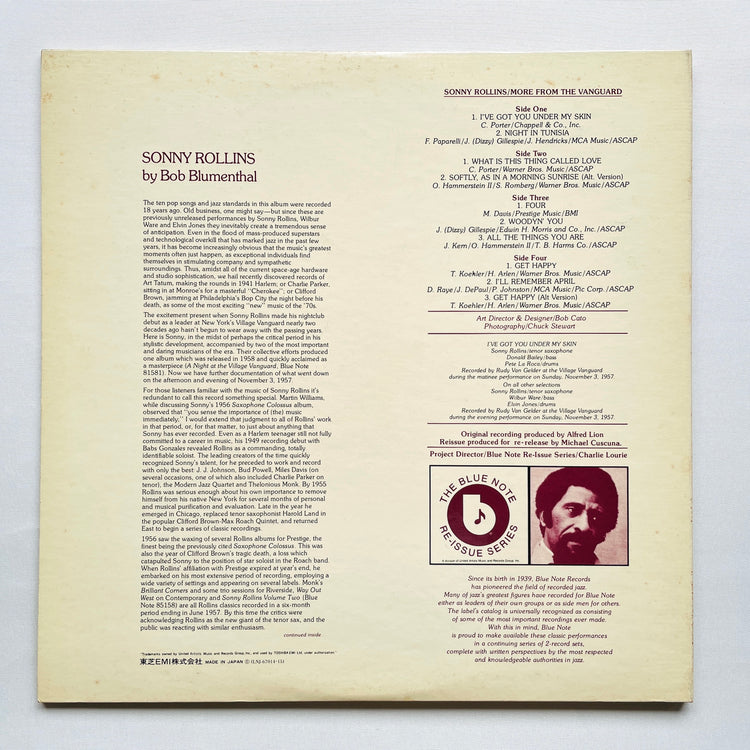 Sonny Rollins – More From The Vanguard (Japanese Pressing, Mono, Promo)