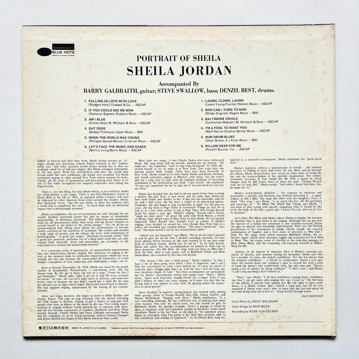 Sheila Jordan – Portrait Of Sheila (Japanese Pressing, Promo)