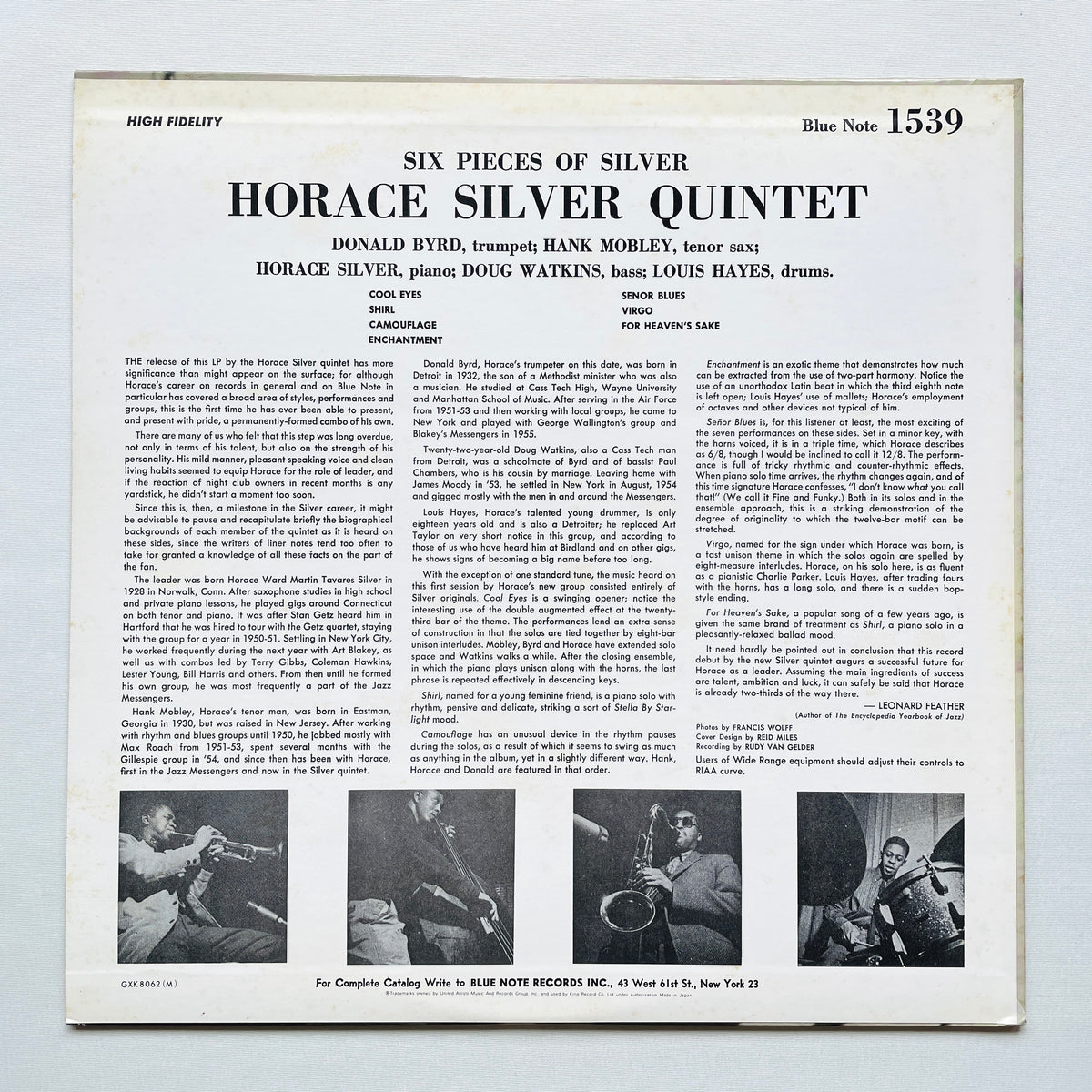 Horace Silver – 6 Pieces Of Silver (Japanese Pressing, Mono)