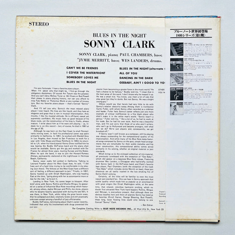 Sonny Clark – Blues In The Night (Original, Promo)