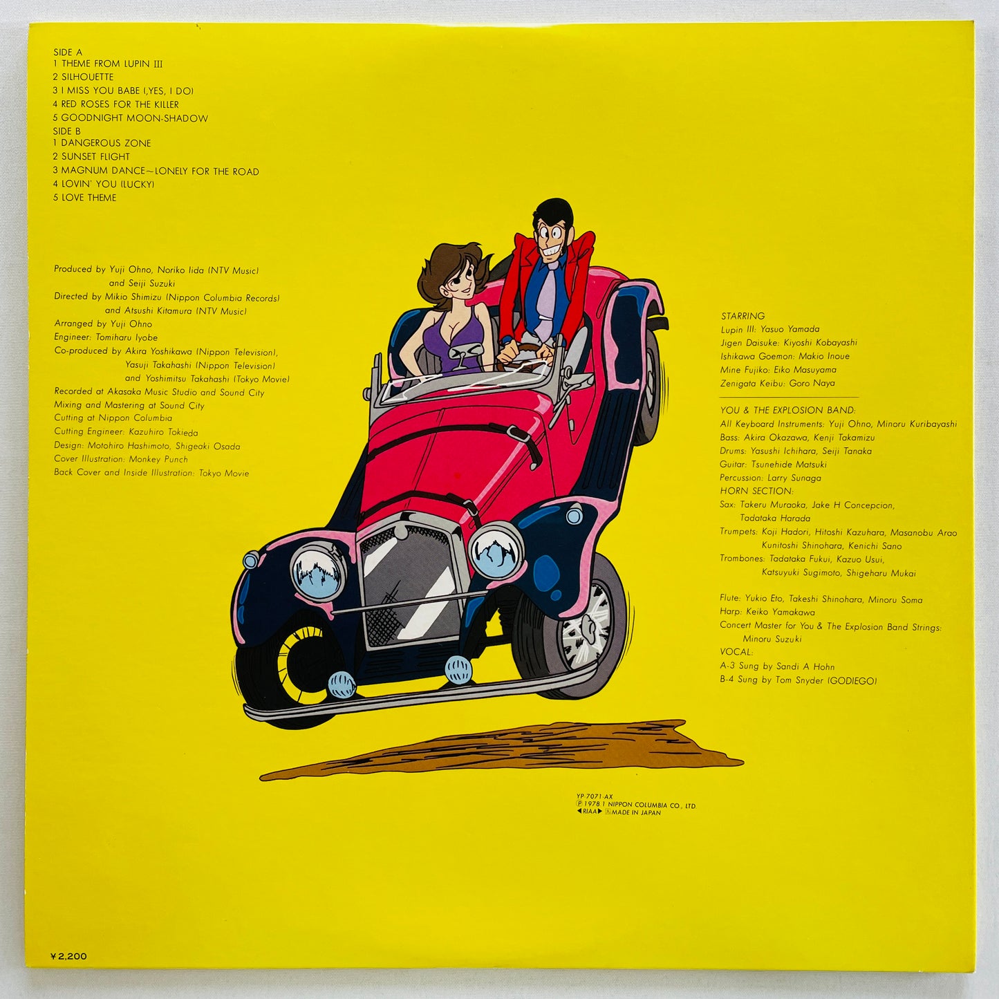 Yuji Ohno - Original Soundtrack From Lupin III (Original, Satril Pressing)