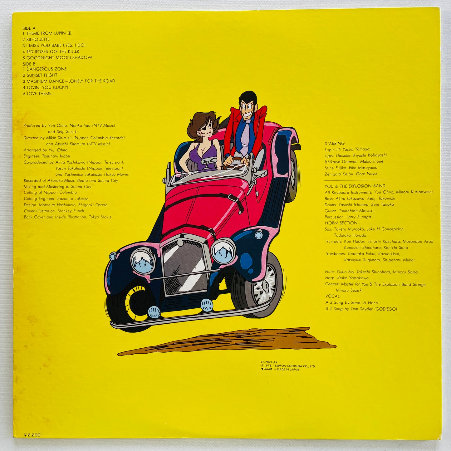 Yuji Ohno - Original Soundtrack From Lupin III (Original, Satril Pressing)