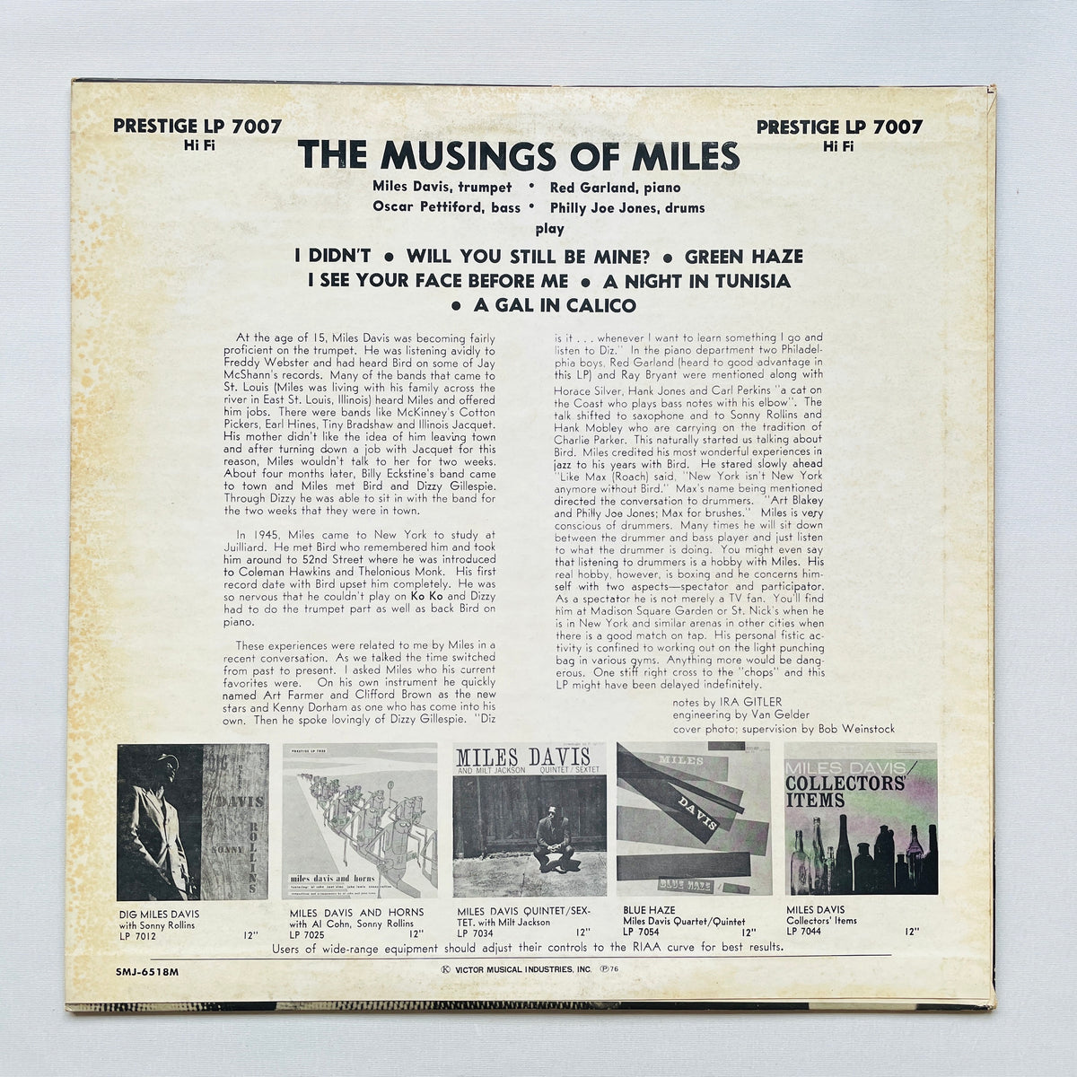 Miles Davis – The Musings Of Miles (Japanese Pressing, Mono, Promo)