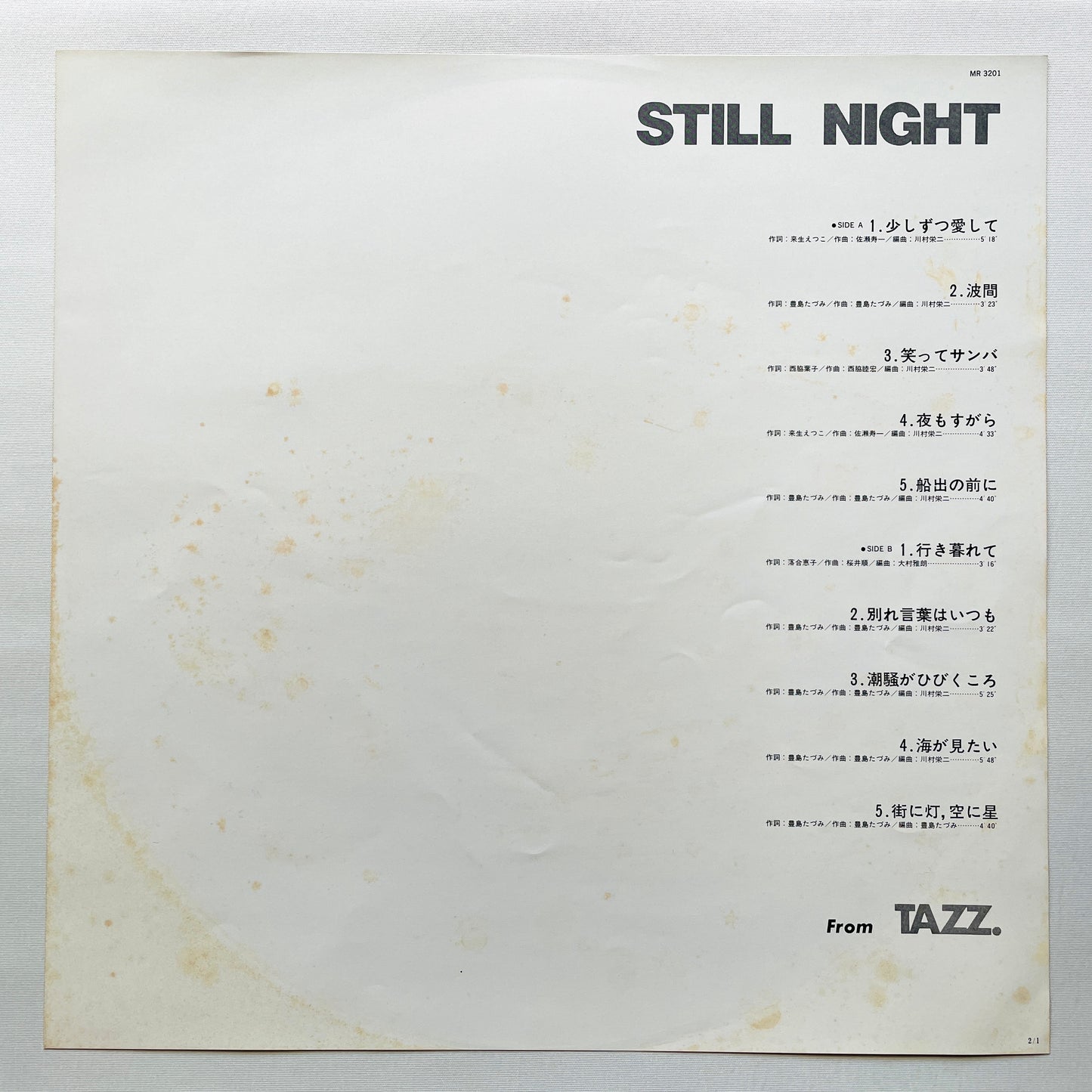 Tazumi Toyoshima – Still Night (Original)