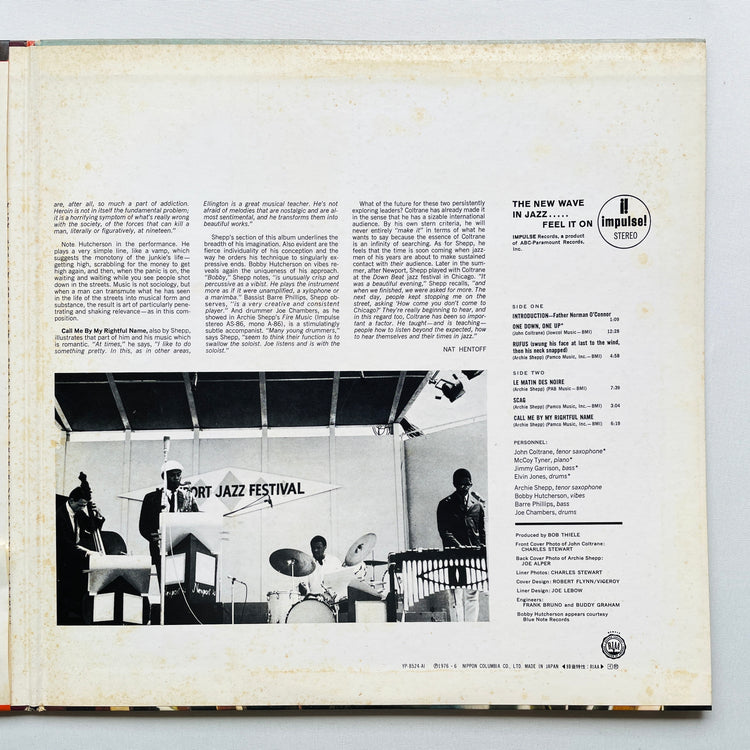 John Coltrane / Archie Shepp - New Thing At Newport (Japanese Pressing, Promo)