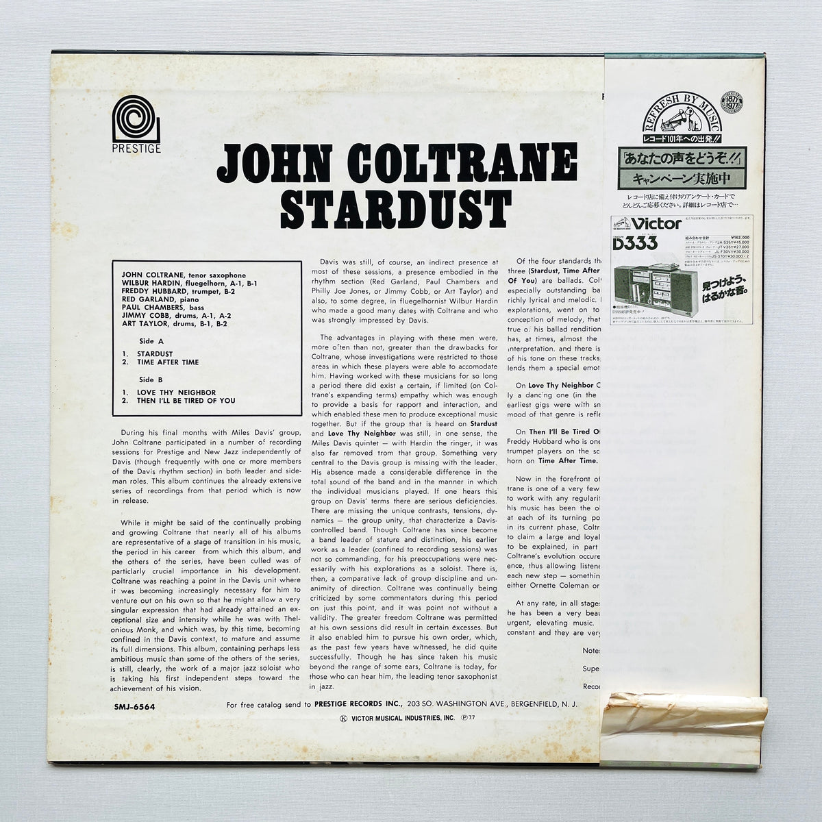 John Coltrane – Stardust (Japanese Pressing, Stereo, Promo)