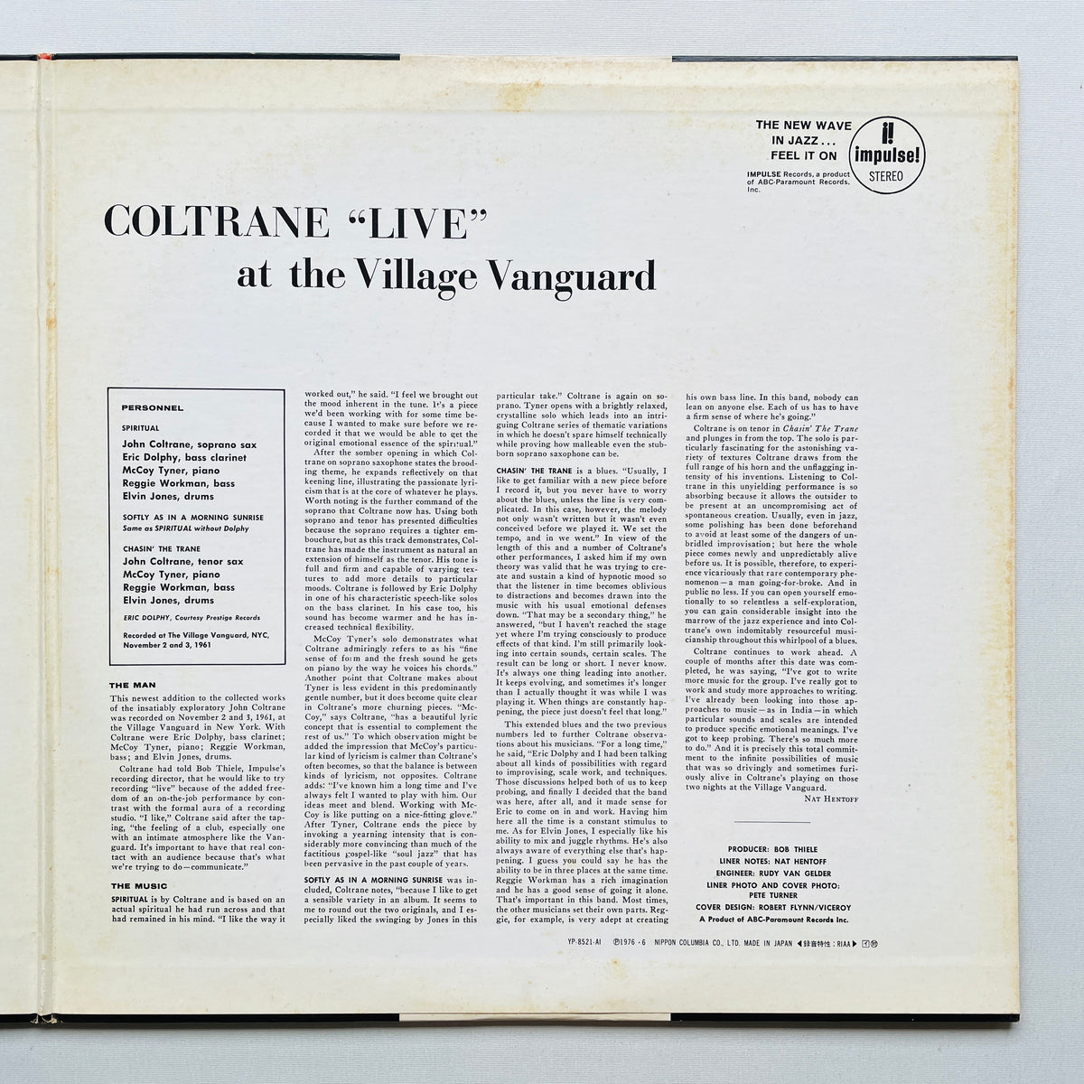 John Coltrane – "Live" At The Village Vanguard (Japanese Pressing, Promo)