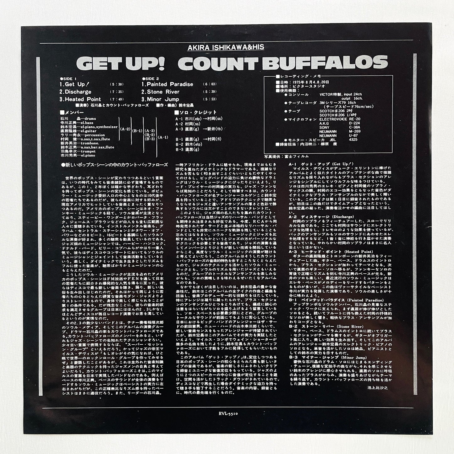 Akira Ishikawa & His Count Buffalos – Get Up! (2nd Pressing)