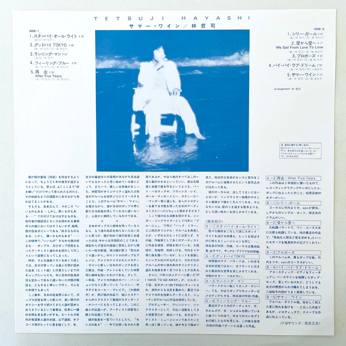 Tetsuji Hayashi - Summer Wine (Original, Promo) - Portal Records