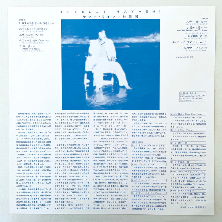 Tetsuji Hayashi - Summer Wine (Original, Promo) - Portal Records