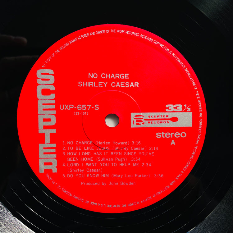 Shirley Caesar – No Charge (Japanese Pressing)