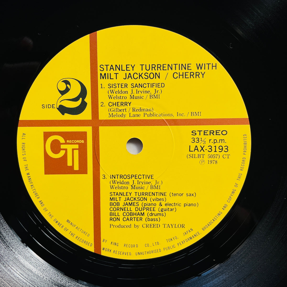 Stanley Turrentine With Milt Jackson – Cherry (Japanese Pressing)