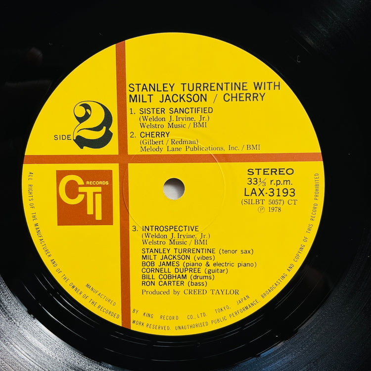 Stanley Turrentine With Milt Jackson – Cherry (Japanese Pressing)