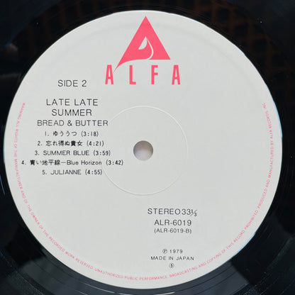 Bread & Butter – Late Late Summer (2nd Pressing, Def Cover)