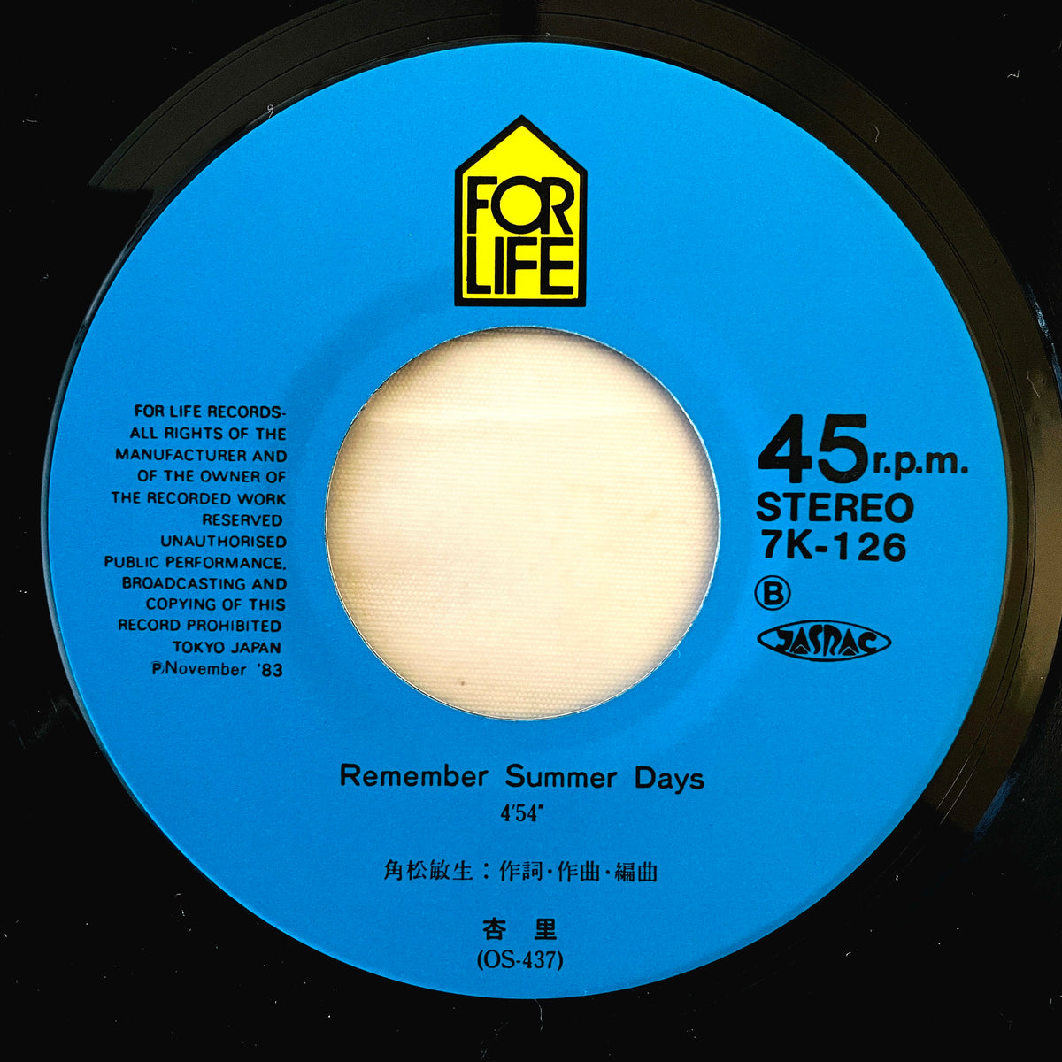 Anri - I Can't Stop The Loneliness / Remember Summer Days (7" Original) - Portal Records